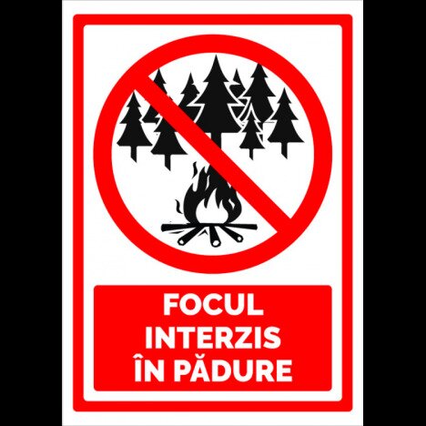 Semn pentru focul interzis in padure